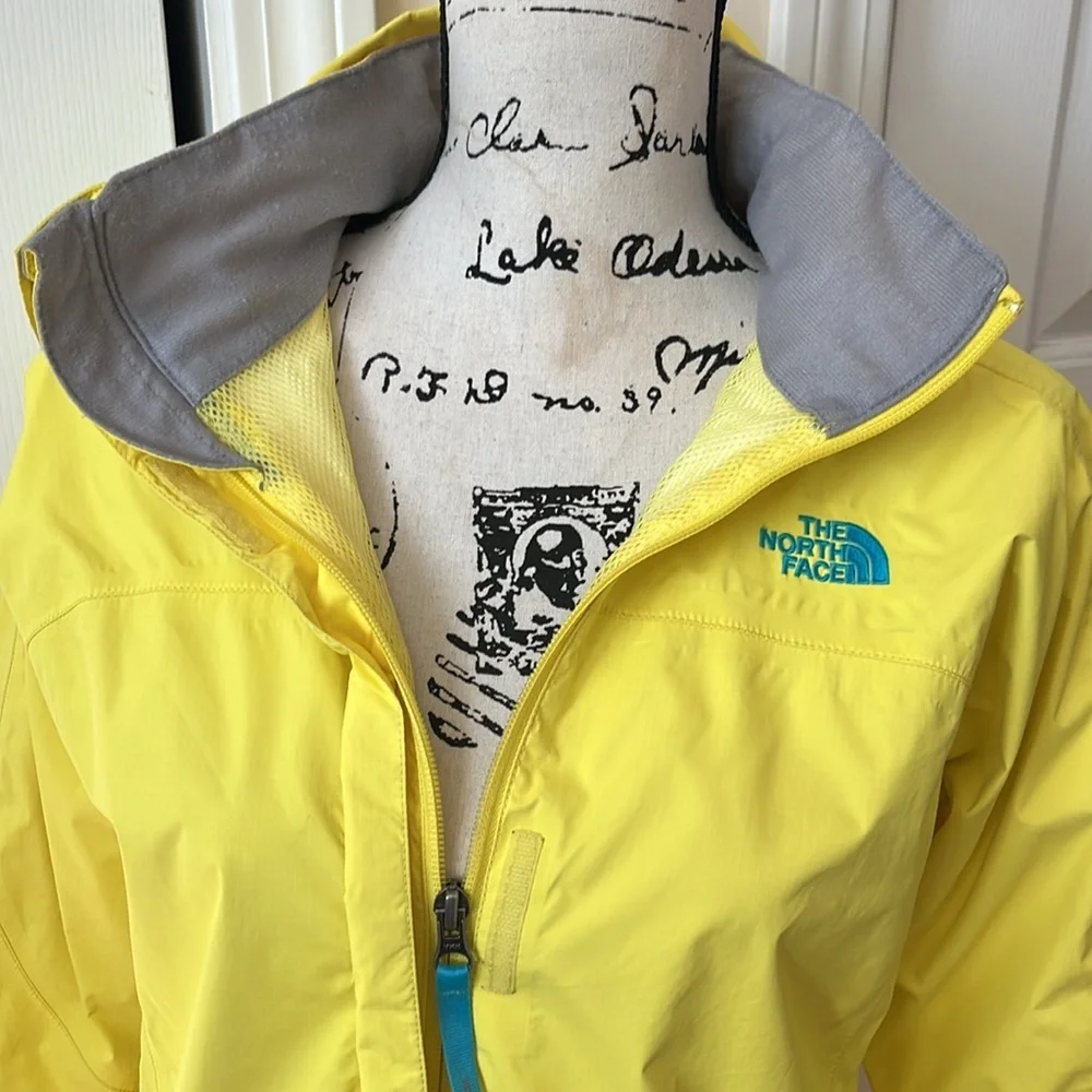 The North Face Hyvent Youth Girl Yellow Rain Jacket. Size XL 18 - Picture 2 of 15